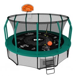 Батут Unix line Supreme Game 12 ft + Basketball (green)